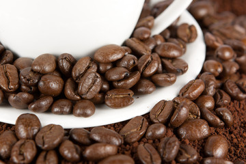 Coffee Beans and Cup