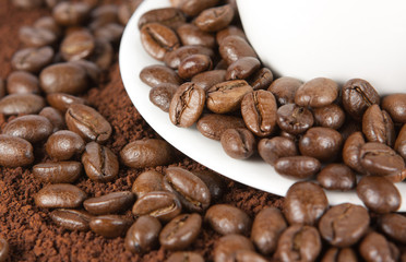 Coffee Beans and Cup