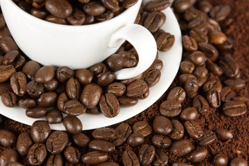 Coffee Beans and Cup