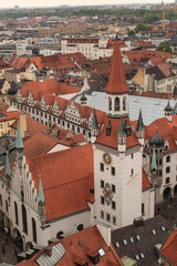 Naklejka na ściany i meble Altes Rathaus in München / Blick von St. Peter