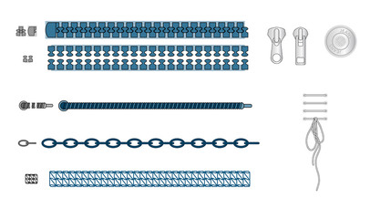 vector illustrator sequins illustrator brushes, Basic Plastic Dye-to-Match Zipper