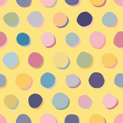 Seamless pattern with funny blobs. Colorful background for kids.