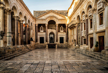 The Diocletian's Palace in Split, Croatia - Famous Diocletian Palace is ancient palace built for...