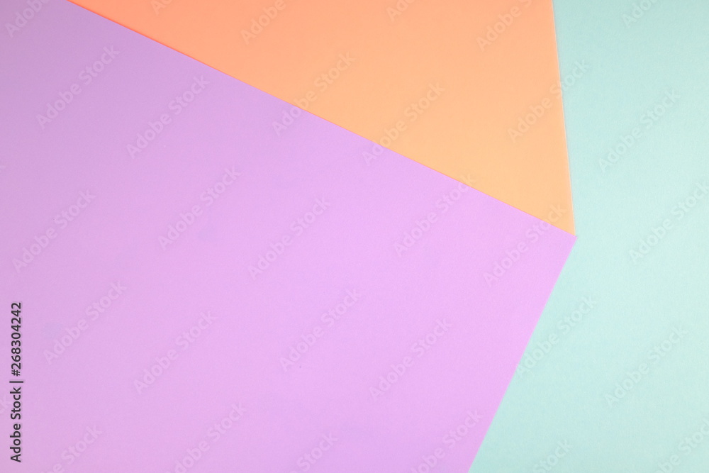 Poster abstract color background. paper blanks on a table. office minimalism style concept. empty space for