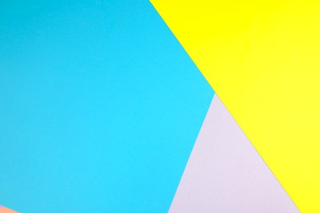 Abstract color background. Paper blanks on a table. Office minimalism style concept. Empty space for design and text. 