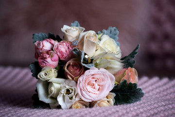 Fresh colourful Wedding flowers, bridal bouquet