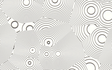 white modern abstract 3d circles