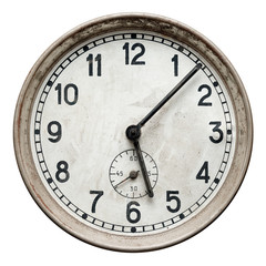 Obraz na płótnie Canvas Old rusty round wall clock