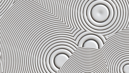 white modern 3d circles texture