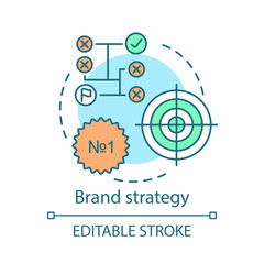 Fototapeta premium Brand strategy concept icon