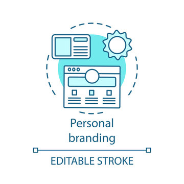 Personal branding concept icon