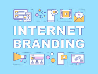 Fototapeta na wymiar Internet branding word concepts banner