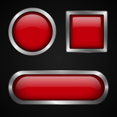 Vector realistic buttons.