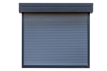 Black window shutter isolated on white background