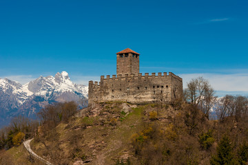 Zumelle castle in Italy