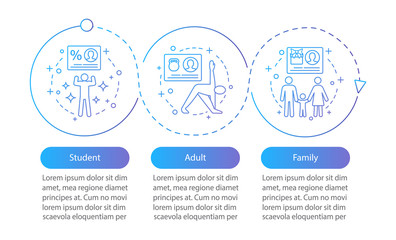 Fitness club subscription vector infographic template