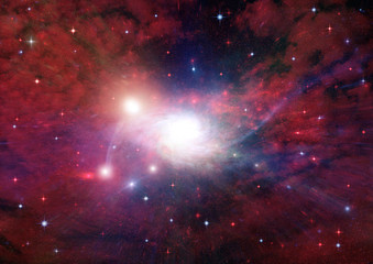 galaxy in a free space. 3D rendering