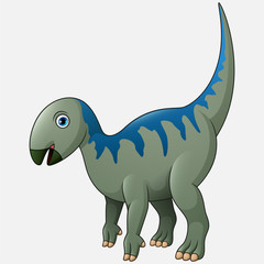 Cartoon Iguanodon White Background