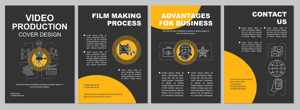 Video production agency brochure template layout