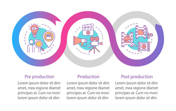 Video Production Process Vector Infographic Template