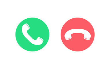 Accept and decline call. Call answer. Call icon.