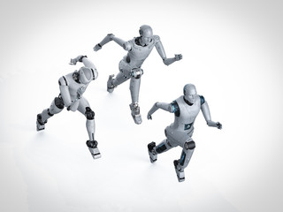 robot running or jumping