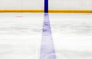 blue line on a hockey rink