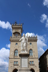 Fototapeta na wymiar View of Public Palace of San Marino Republic