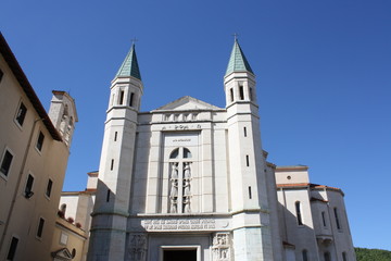 Fototapeta na wymiar View of Basilica Saint Rita da Cascia (Cascia, Umbria, Italy)