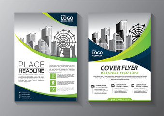 Business abstract vector template. Brochure design, cover modern layout, annual report, poster, flyer in A4 with colorful triangles, geometric shapes for tech, science, market with light background