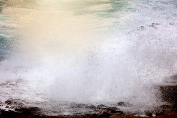 Meer Ozean Meerwasser mit verschiedenen Wasserfarben