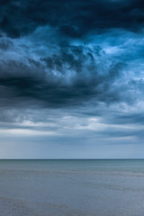 Dark clouds over Baltic sea.