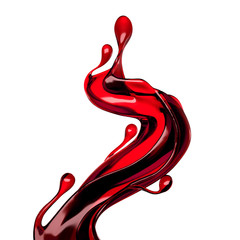 Splash of wine. 3d illustration, 3d rendering.