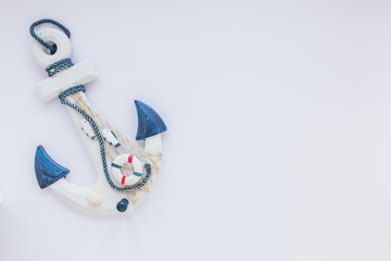 Small wooden anchor on table