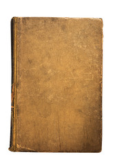 Four vintage old book isolated on white background. Old Library