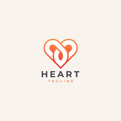 Heart symbol logo icon design template elements. Health care Logotype concept icon. Dating Logo Icon. Vector template.