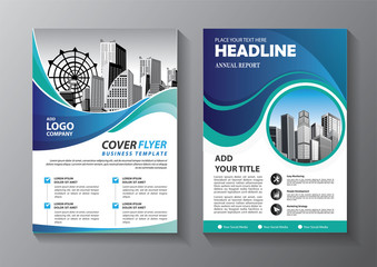 Business abstract vector template. Brochure design, cover modern layout, annual report, poster, flyer in A4 with colorful triangles, geometric shapes for tech, science, market with light background