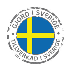 made in Sweden flag grunge icon