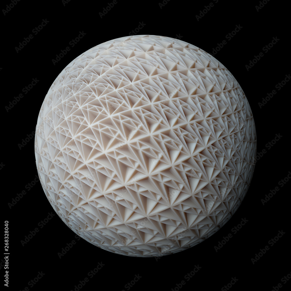 Poster 3d render background with subsurface scattering effect. displacement surface. random patterns extrud