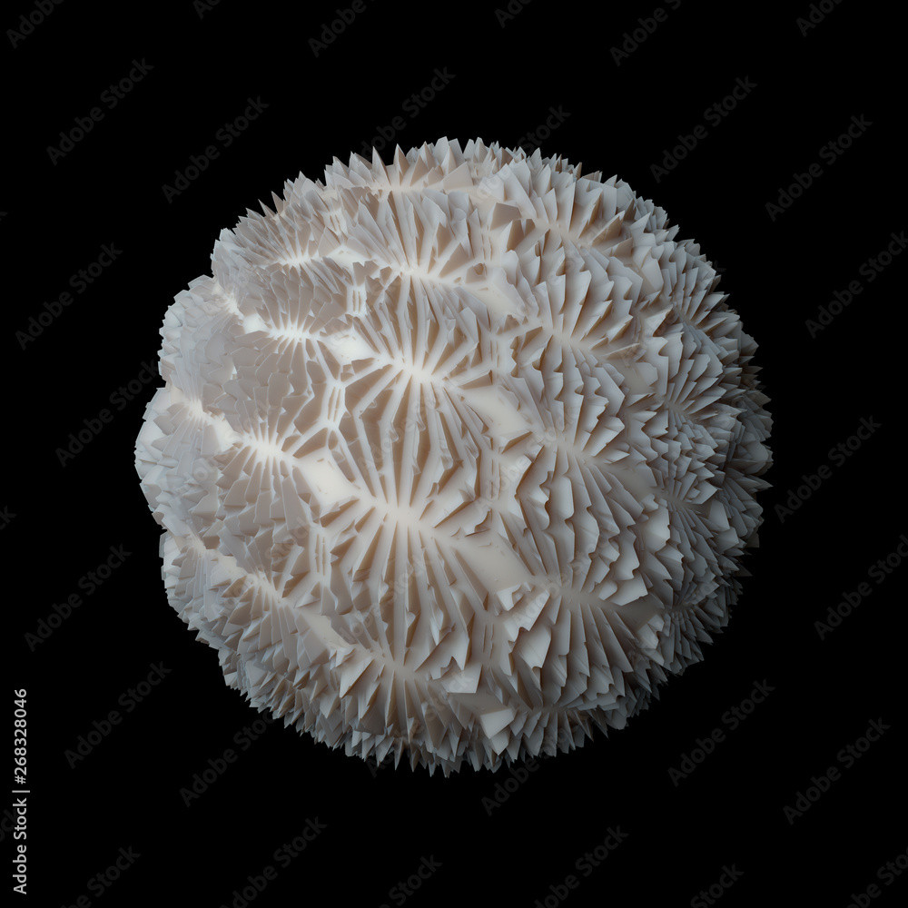 Poster 3d render background with subsurface scattering effect. displacement surface. random patterns extrud
