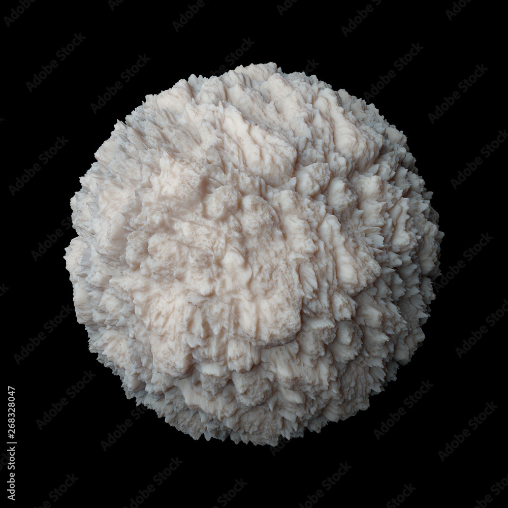Poster 3d render background with subsurface scattering effect. displacement surface. random patterns extrud