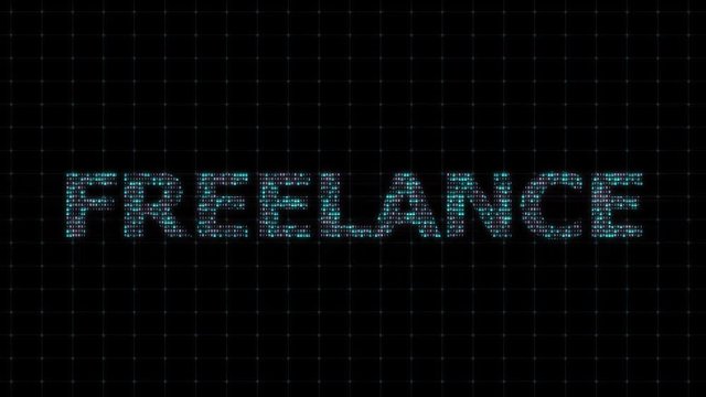 Freelance, with digital binary code, digital coding, computational operation, IT sphere,