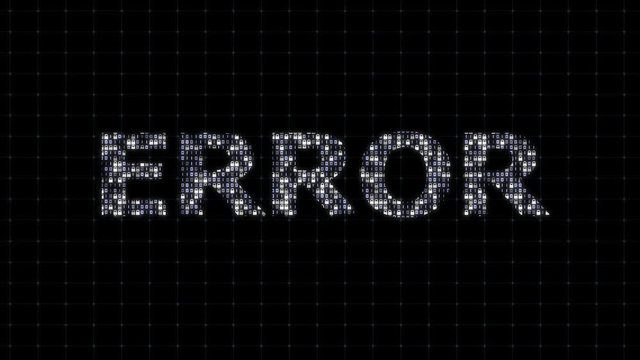 Error, program crash symbol, with digital binary code, digital coding, computational operation, IT sphere, 90s games