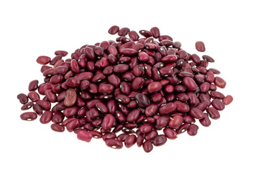 Red beans isolated on white background