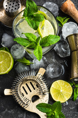 Refreshing authentic cuban Mojito drink