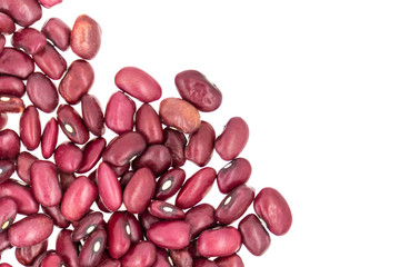 Red beans isolated on white background