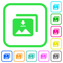 Download multiple images vivid colored flat icons