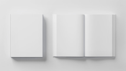 Blank book template for presentation. Two books. 3D rendering. - 268330896