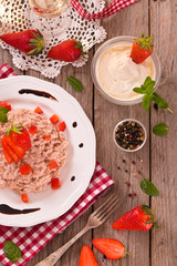 Strawberry risotto.