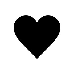 Vector image of a flat, linear heart icon. Isolated heart on a white background